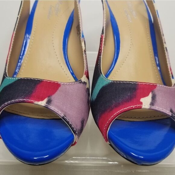 Mootsie Tootsies Women's‎ Multi Color Open Toe Dress Heels Size 7.5M - Picture 4 of 11